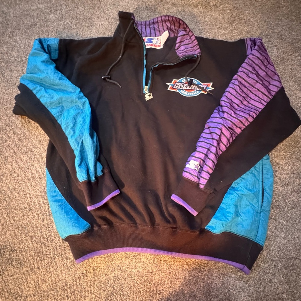 Charlotte Hornets Starter Rare Jacket Size Large Vintage 90s NBA Baskeball